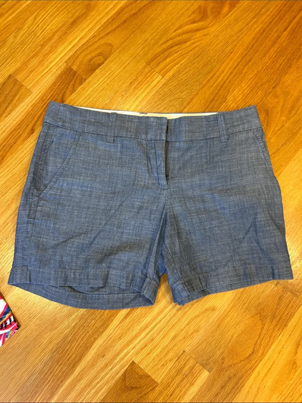 J. Crew Women’s Shorts Trio - Teal, Pink Leaf Print, Chambray Blue